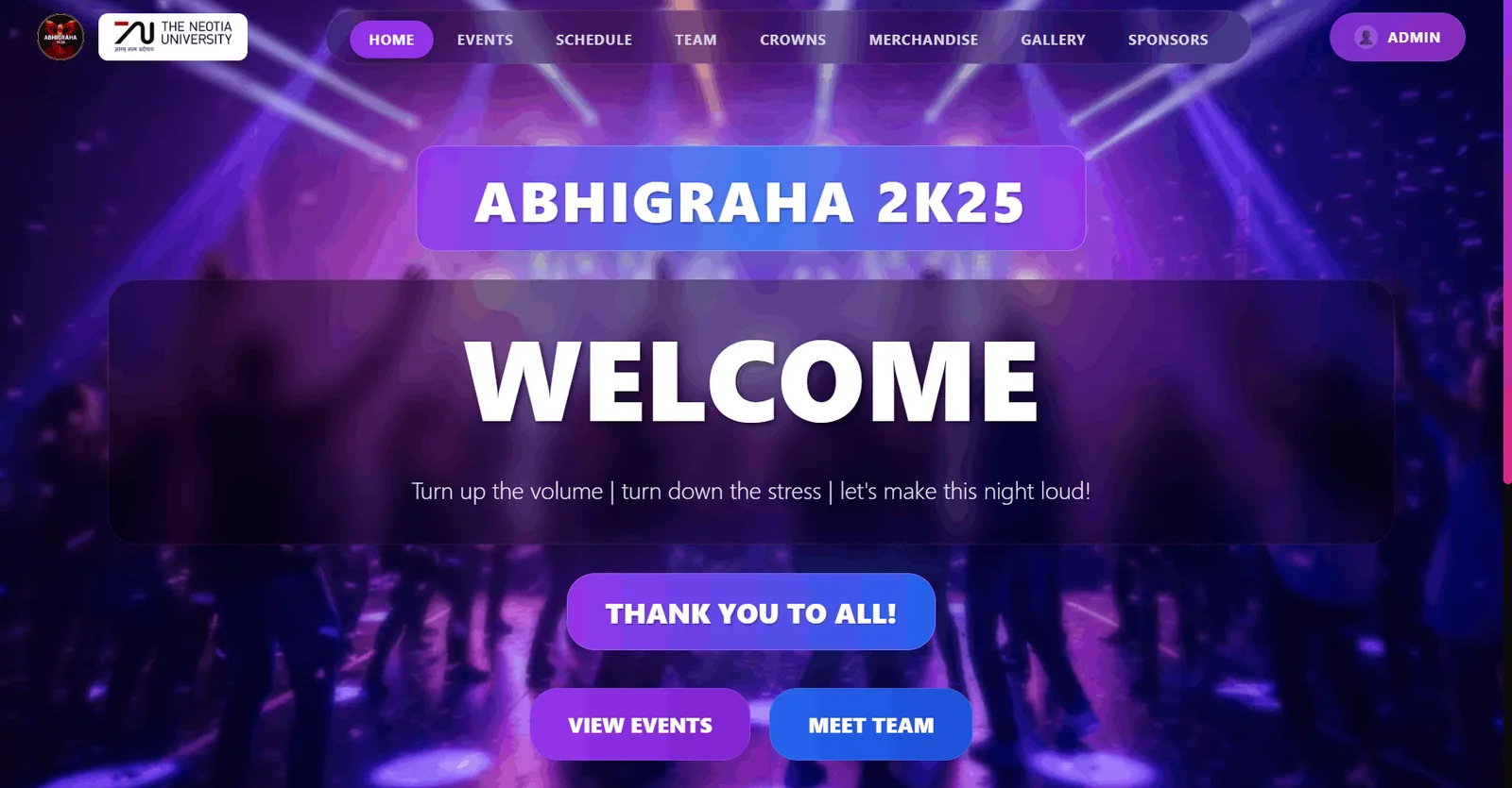 ABHIGRAHA 2K25: College Fest Platform